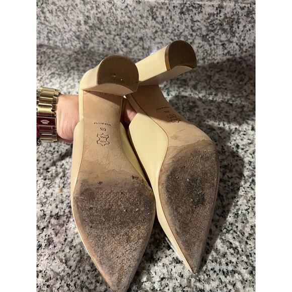 Tory Burch Cream Heeled Mules - Picture 8 of 8